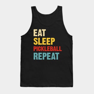 Retro eat sleep pickleball repeat Tank Top